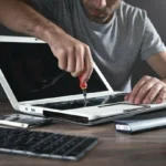 Shut down your device to cut power and prevent short circuits s soon as your device makes contact with water.